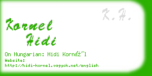 kornel hidi business card